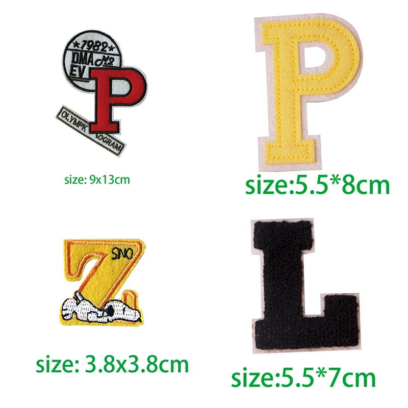 

1PC Coloured English Alphabet Letter Mixed Embroidered Iron On Patch For Clothing Badge Paste For Clothes Bag Pant Sewing