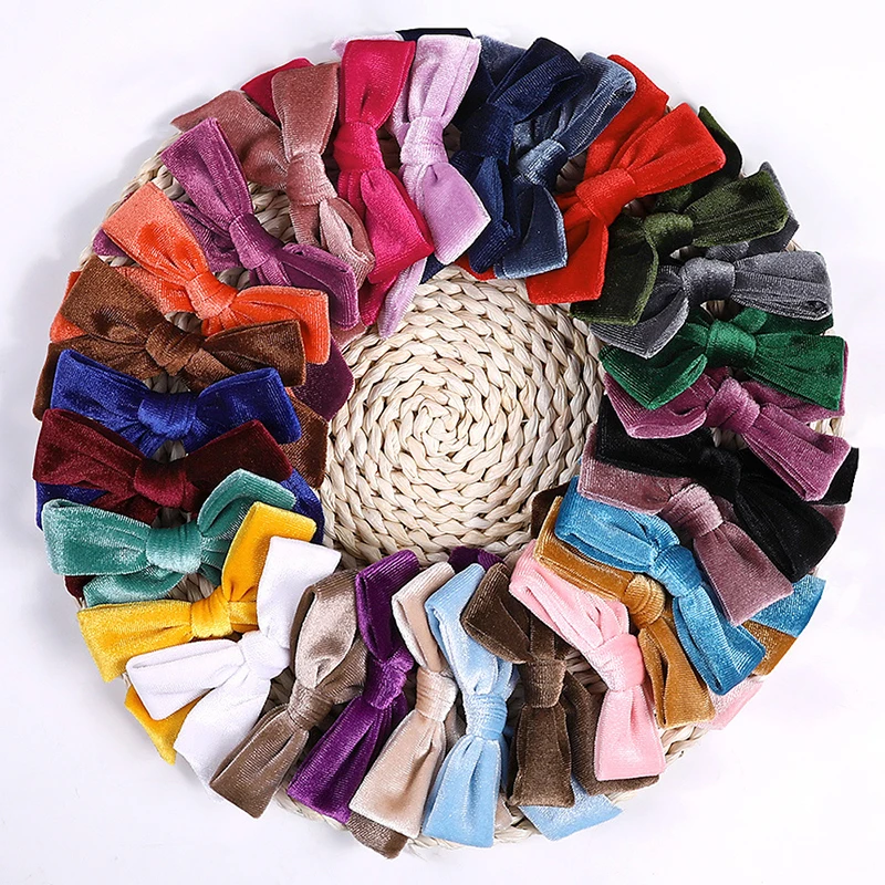 Бархатный бант зажим для волос 1 шт. детские заколки женщин на осень и зиму