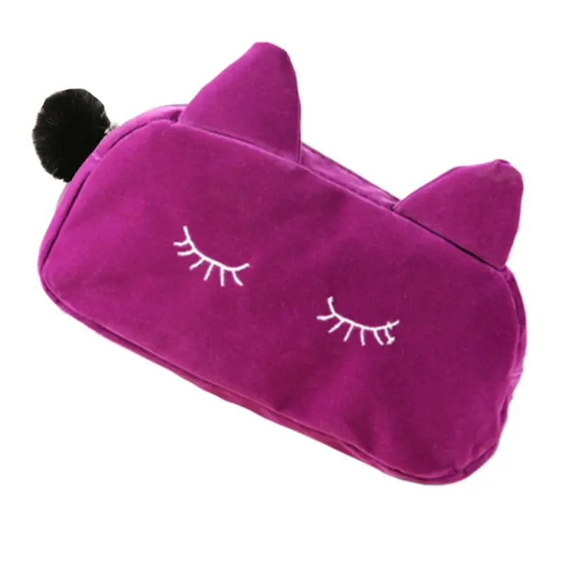 Оптовая продажа модные женские сумки для макияжа с кошкой девочек чехол хранения