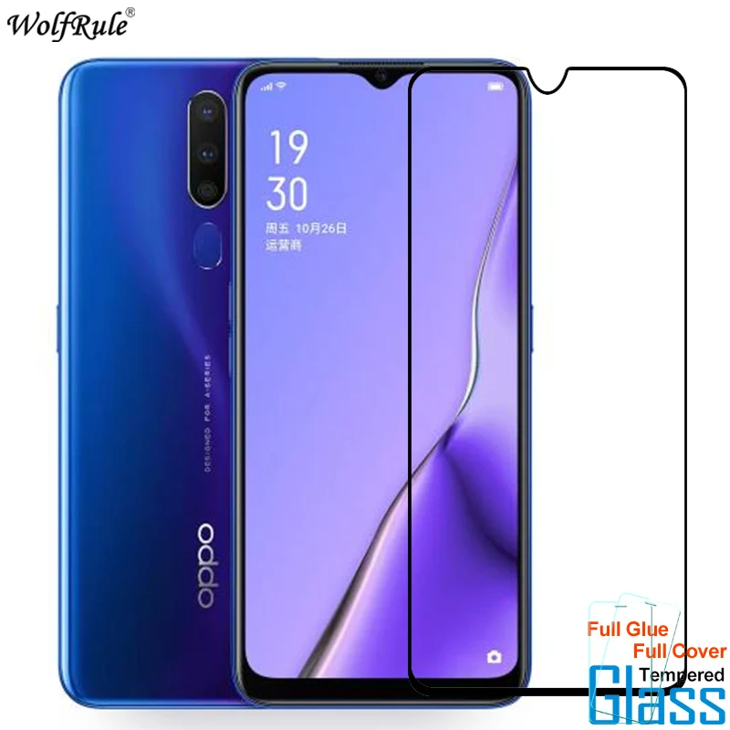 Защитное стекло для OPPO A9 2020 защита экрана полное клеевое покрытие закаленное A5 A11X