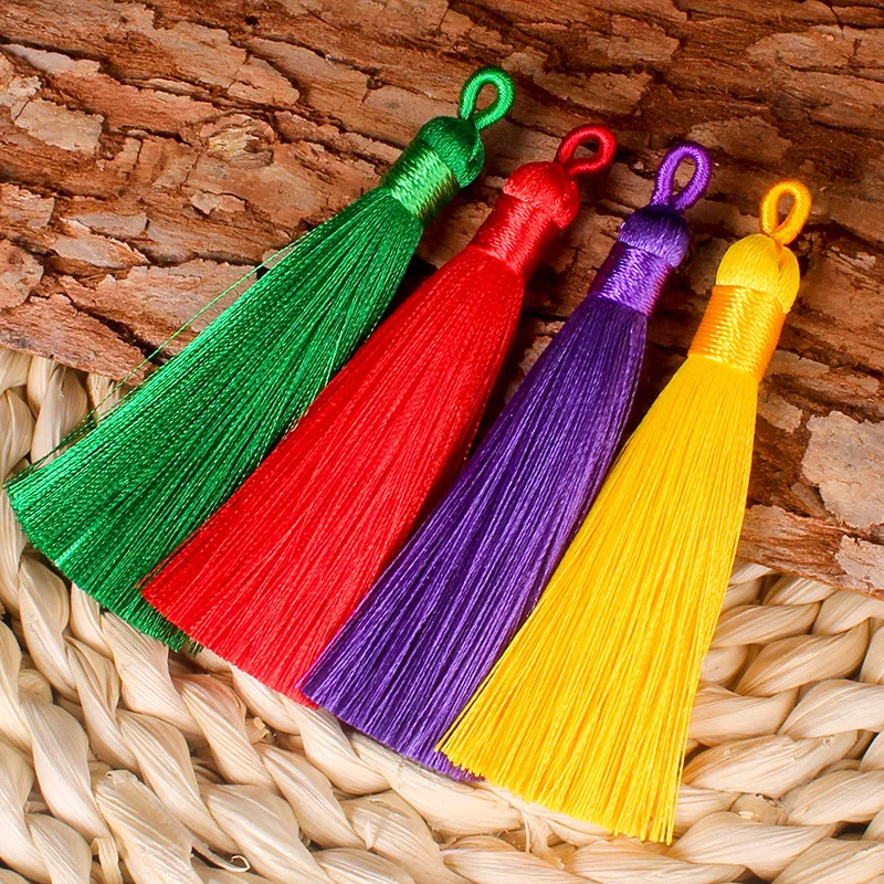 

2pcs/lot Hook Circle Tassels Silk Fringe Bangs Flower Tassel Trim Decorative Tassels for Curtains Home Decoration Accessories