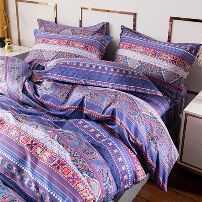 

Bohemian 3d Bedding Sets King Size Luxury Boho Duvet Cover Set Pillowcase Queen Bed Comforter Fitted Sheet