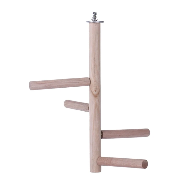 

Деревянная подставка для попугаев, игрушечная подставка для тренировок, подходит для нескольких птиц, игрушечная клетка