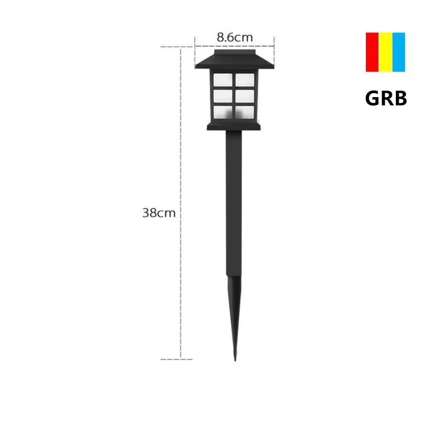 

600MAH Solar Lamps Outdoor Lighting Mini House Modeling Garden Path Guide Light Lawn Landscape Lights Sun Charging LED THB5033