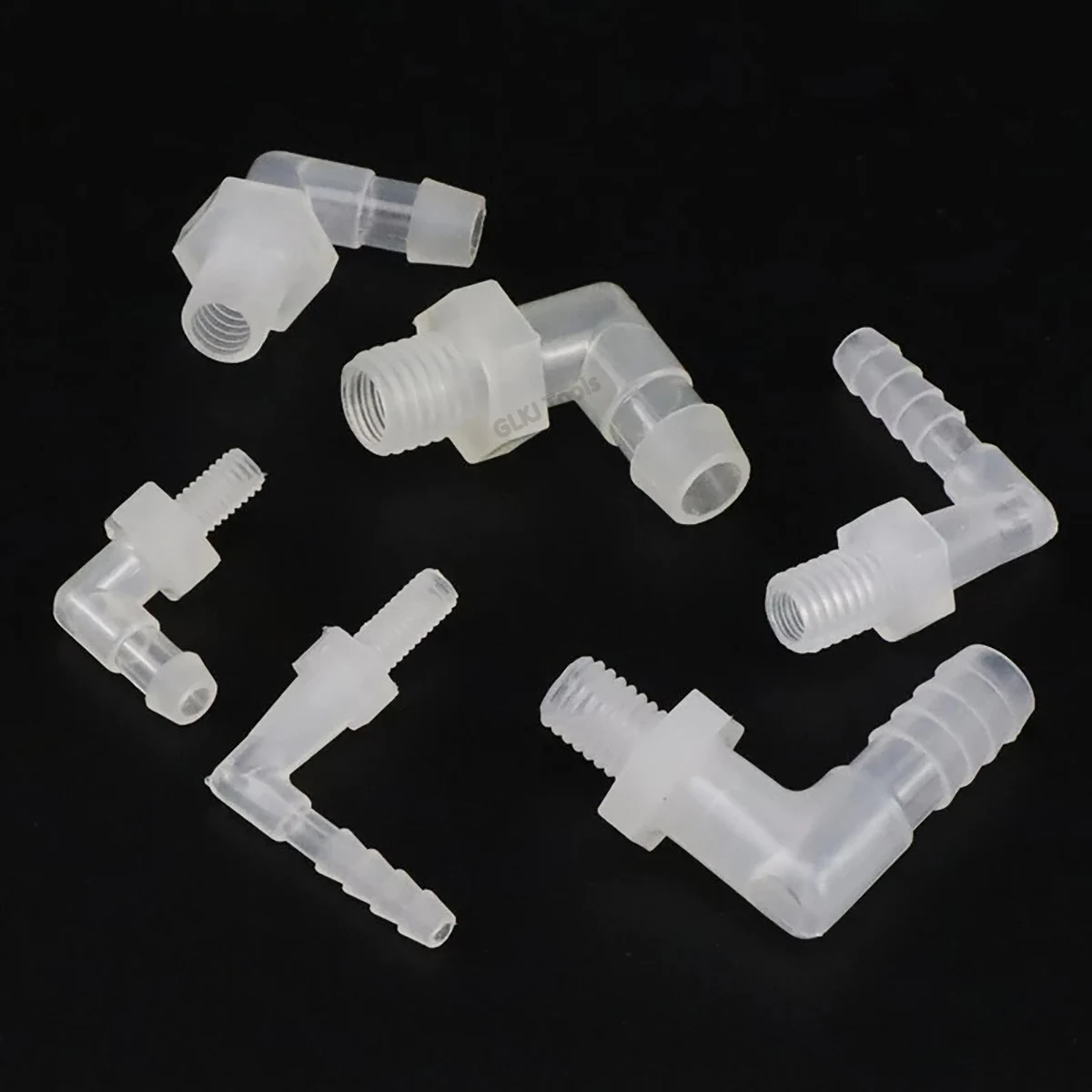 

M6~M12 Male Thread To 4~10mm PP Plastic Pagoda Elbow Connector Aquarium Tank Air Pump Hose Joint Irrigation Water Pipe Fittings