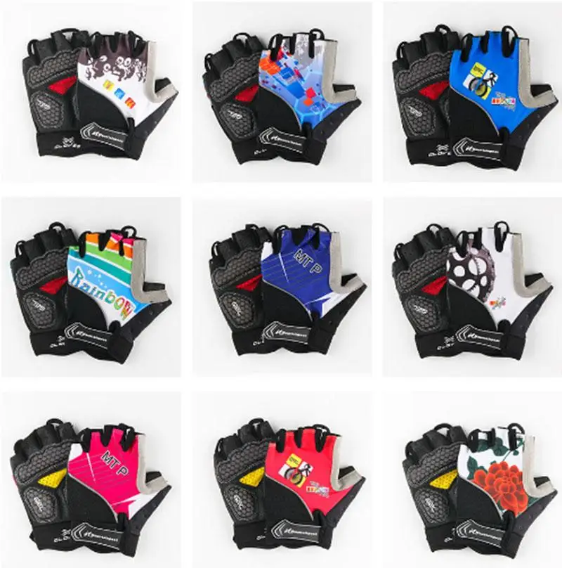 Летние велосипедные перчатки с открытыми пальцами гелевые спортивные для