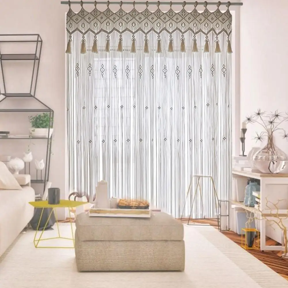 Занавес макраме гобелены ручной работы DIY фото фон гостиная настенный Бохо