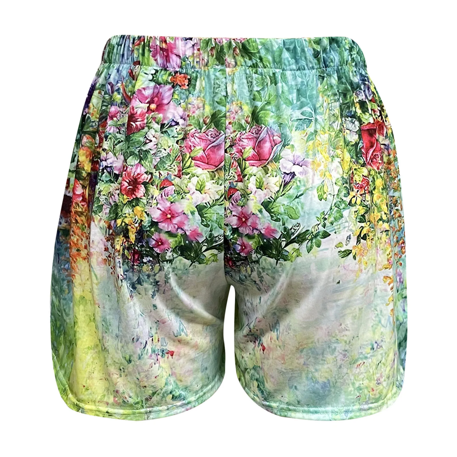 Mode d'été Femmes Shorts D'impression Poches Taille Élastique Short Pantalon Décontracté Pour Femme Court Femmes Vêtements шорты женский