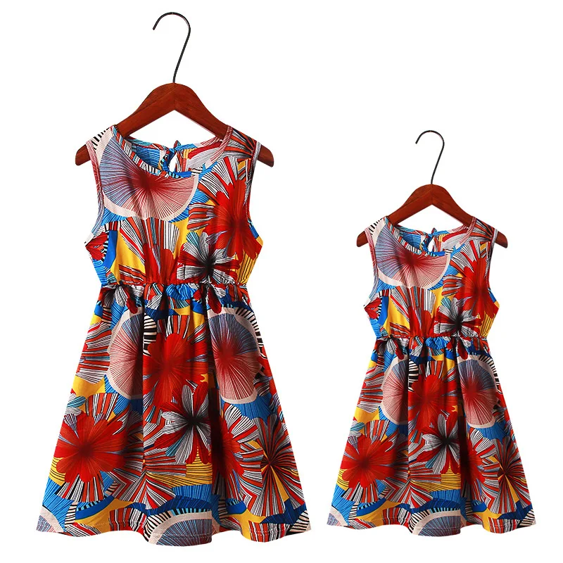 Платье для мамы и дочки, Летнее цветочное длинное платье для мамы и дочки, одежда для мамы и дочки, семейные одинаковые наряды