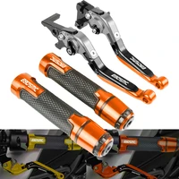 motorcycle accessories folding extendable brake clutch lever handbar hand grips for 690smc 690 smc 2008 2009 2010 2011 2012 2013
