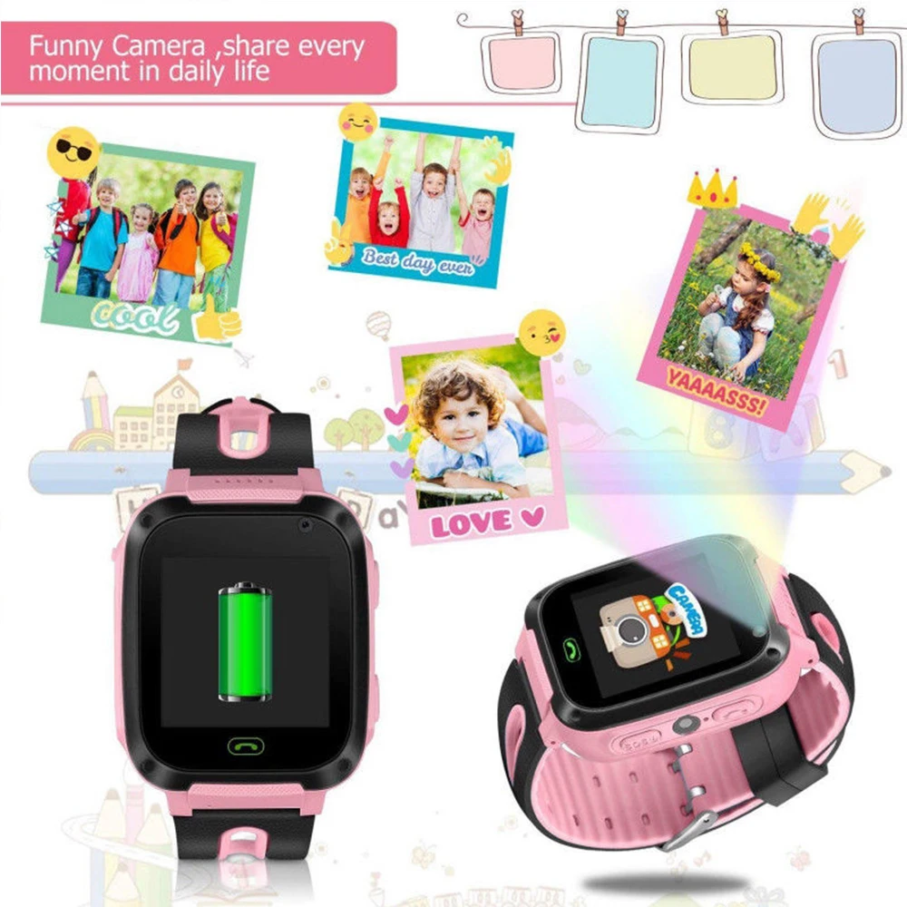 

Camera watch call Kids Smart Watch for children SOS Waterproof Smartwatch Clock SIM Card Location Tracker Child Watch Boy Girls
