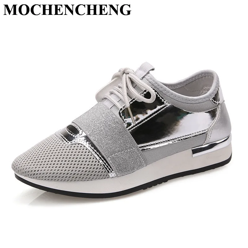 Женские кроссовки Повседневная обувь на плоской подошве Обувь из дышащей сетки