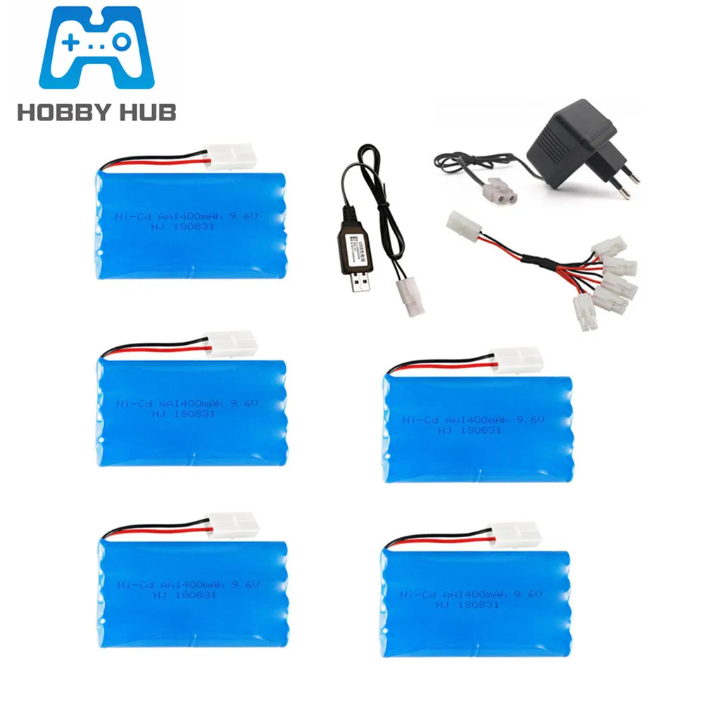

Аккумулятор на 9,6 В, 1400 мА · ч, Ni-CD аккумулятор и зарядное устройство USB/EU для RC автомобилей, RC грузовиков, RC лодок, RC tank, RC игрушки, модель, батар...