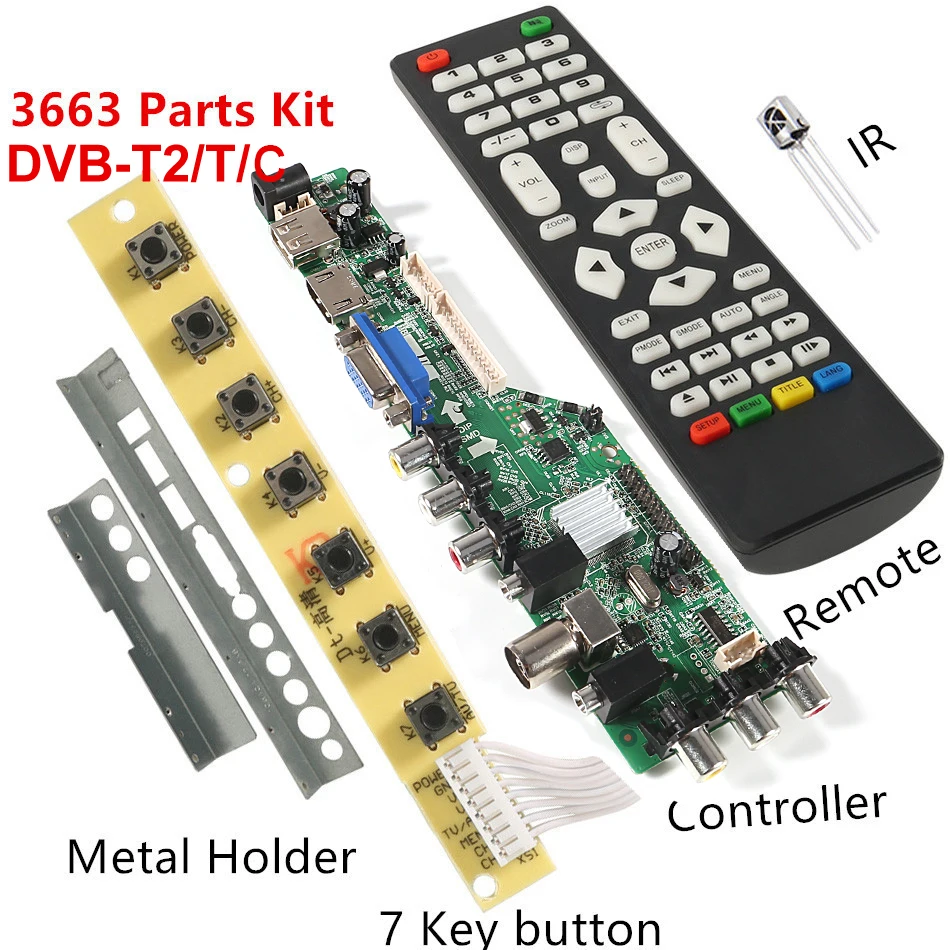 Новинка 3663 цифровая фотосессия DVB-T/T2 универсальная плата драйвера контроллера