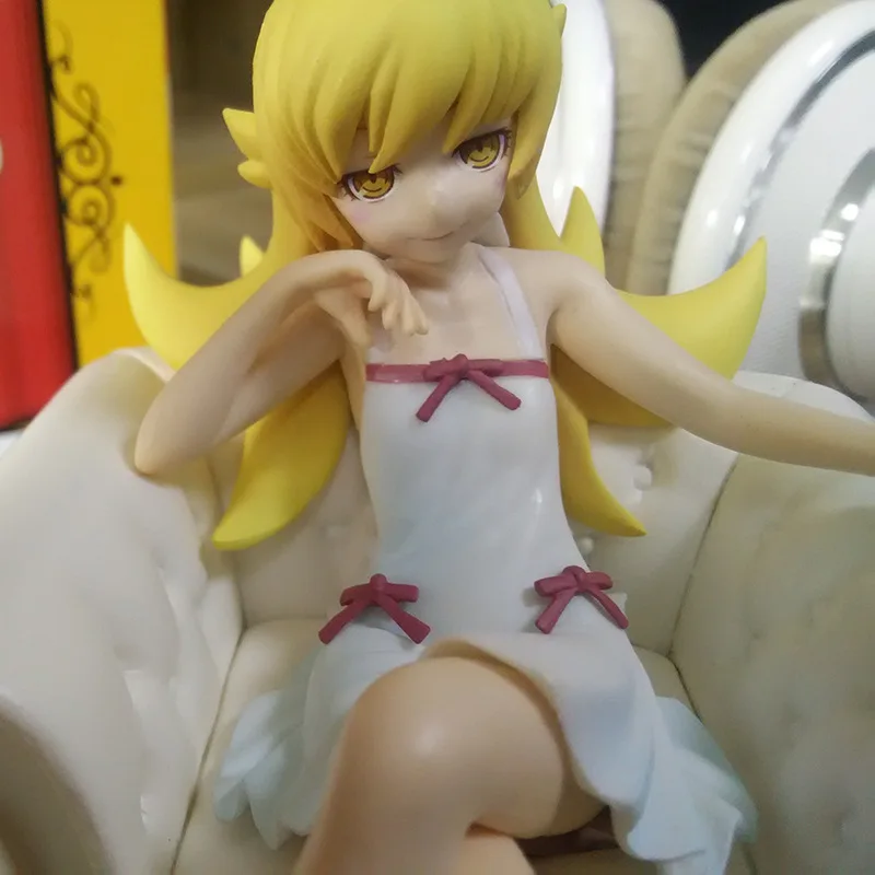 

Anime figure 12cm Retail Anime Monogatari Bakemonogatari Oshino Shinobu Painted PVC Action Figure Collection Model Toy voor Gift