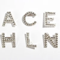 creative brand full rhinestone single letter cha brooches pins for women bling crystal letter lapel pins brooch jewlery