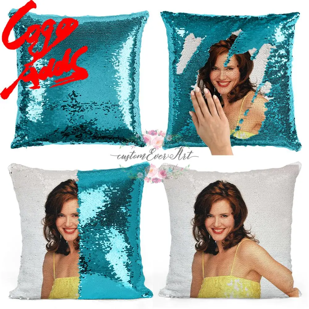 

Geena Davis sequin pillow | sequin Pillowcase | Two color pillow | gift for her | gift for him | pillow | magic pillow