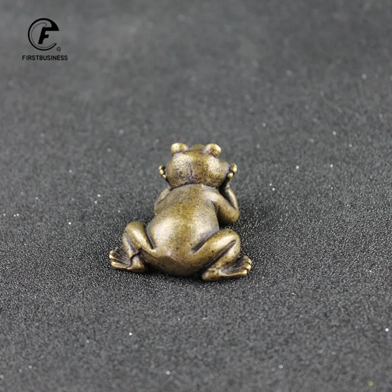 Медные маленькие лягушки фигурки винтажные медные животные ручной работы
