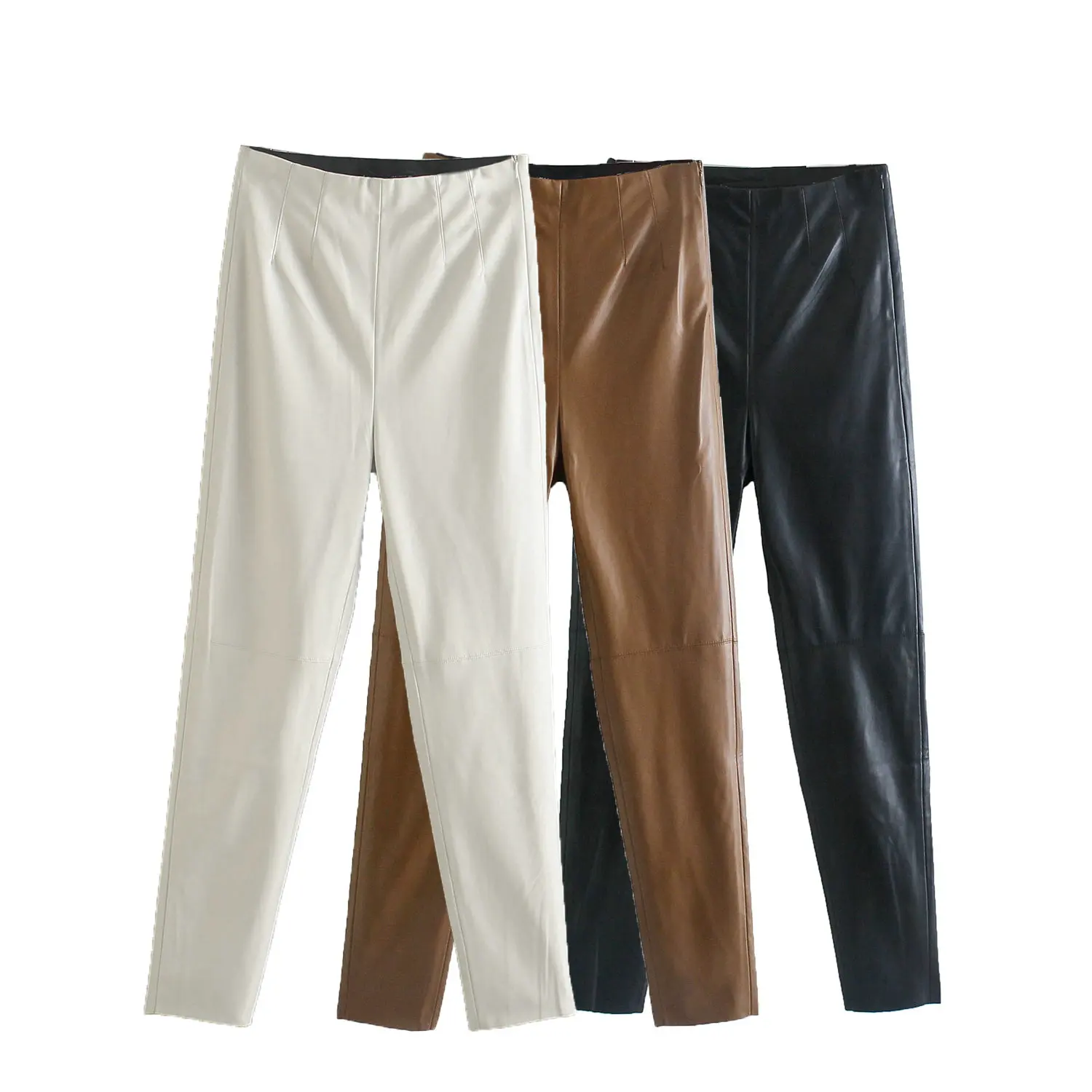 

Брюки-карандаш женские из экокожи, на молнии