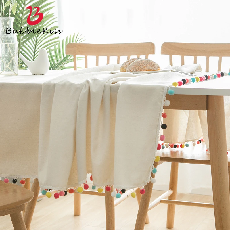 

Пузырь поцелуй современный простой домашний скатерти для столовой бежевые вечерние Декор Скатерти пыленепроницаемый Кофе столы крышки По...