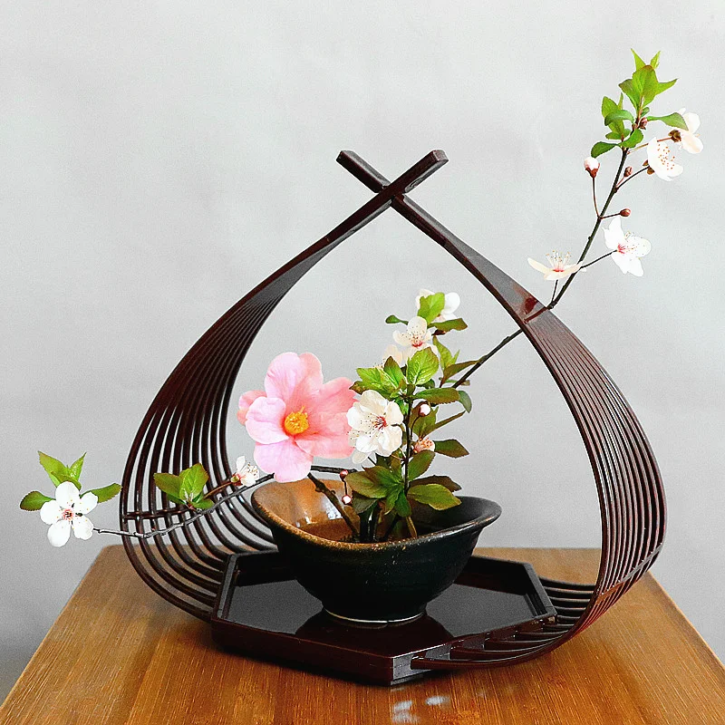 

Цветок дзен, японское украшение для дома, пластиковый цветок, рамка, орнамент, винтажные китайские аксессуары для украшения дома