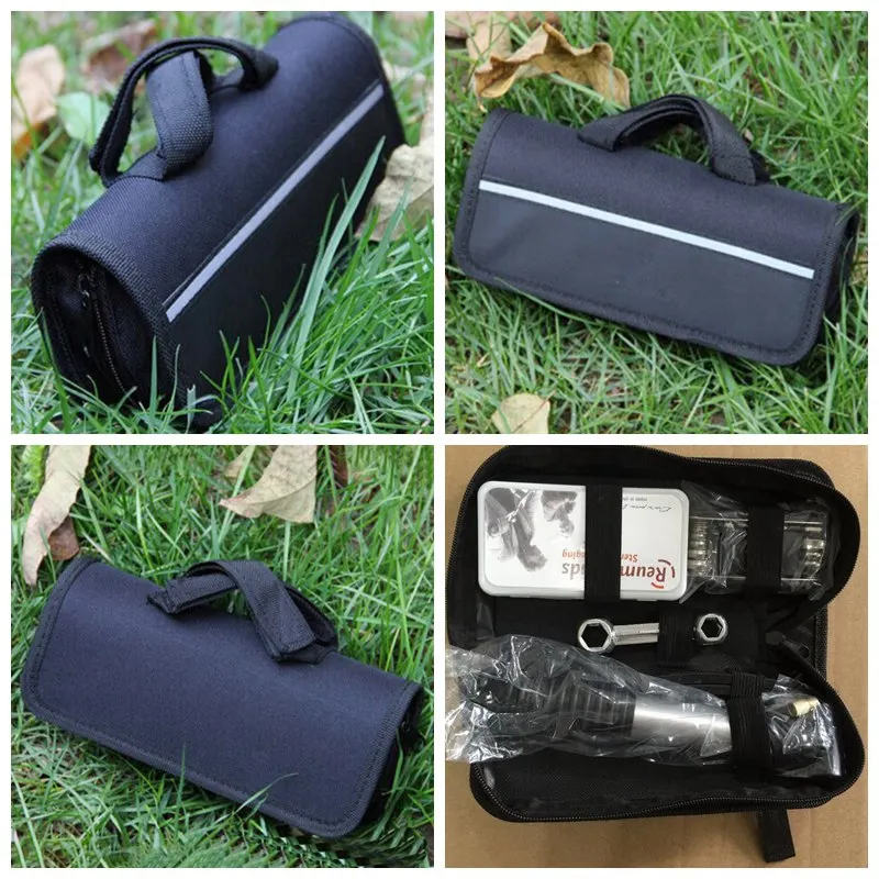 

NEW 1 Set Mountain Bike Cycle Bicycle Tool Puncture Repair Kit With Pump Set Carry Case Bag Black
