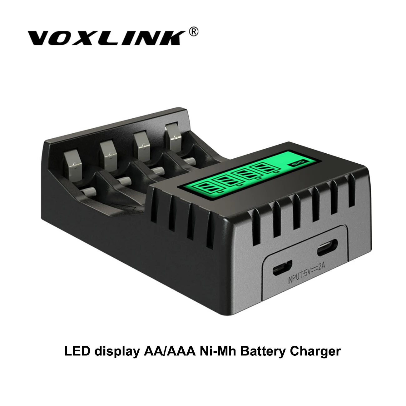 

Умное зарядное устройство VOXLINK, USB, ЖК-дисплей, 4 слота, AA/AAA, 1,2 в, никель-металл-гидридная/никель-кадмиевая аккумуляторная батарея, универсаль...