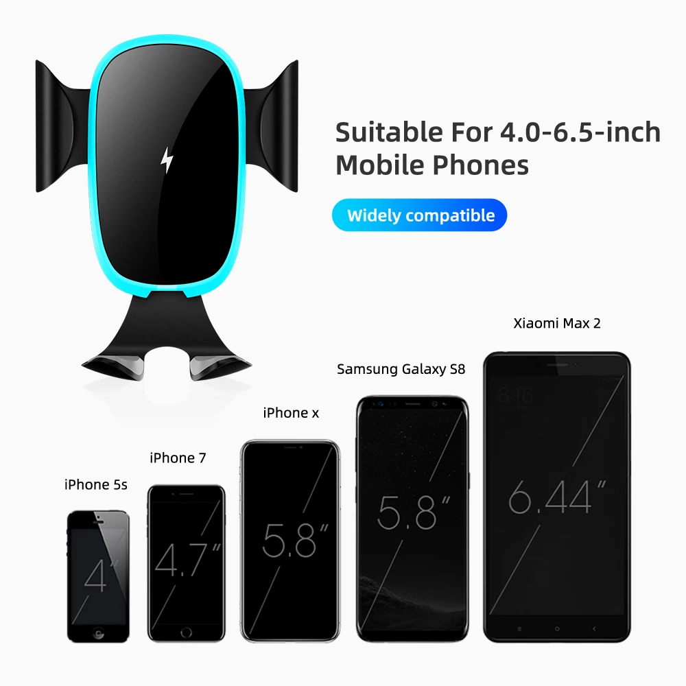 QI автомобильное Быстрое беспроводное зарядное устройство для iPhone 8 8 Plus XS 7,5 Вт 10 Вт автомобильное беспроводное зарядное устройство для samsung Galaxy S8 S9 S10 Note 9 зарядное устройство