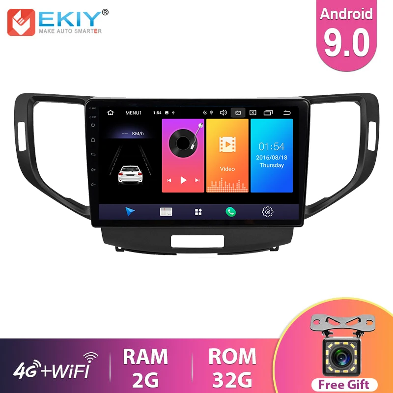 EKIY 9 ''IPS 2.5D Android 0 автомобильный радиоприемник мультимедийный плеер для Honda Accord 8