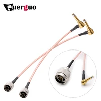 10pcs customized n type male plug to 3g modem cable assembly rf pigtail cable ms156 right angle connector rg316 3050100cm
