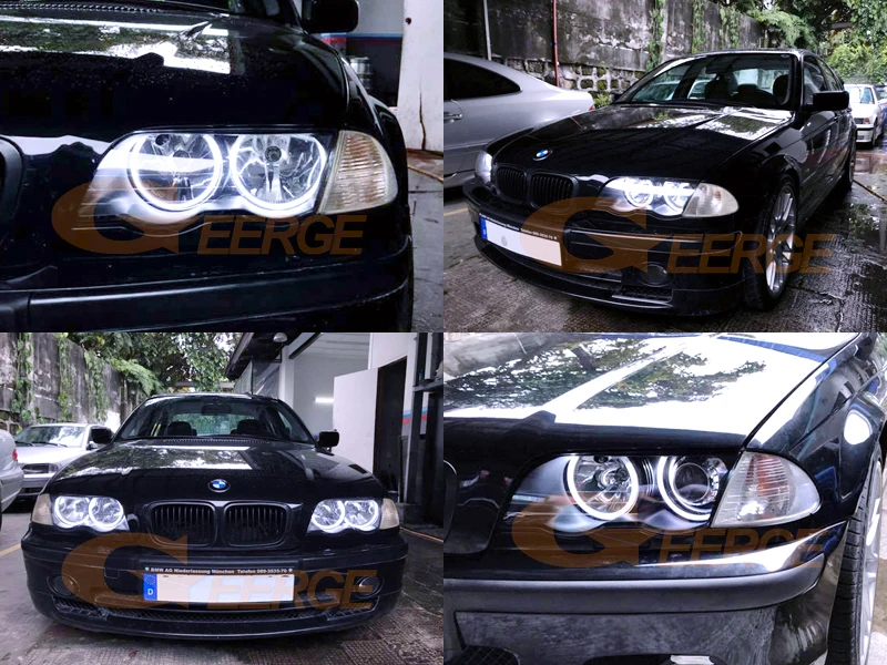 Отличный Дневной светильник ультра яркий COB led angel eyes halo кольца для BMW E46 Coupe