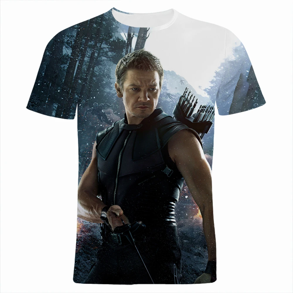 Hawkeye Женская одежда с 3D-принтом Marvel летняя детская футболка коротким рукавом