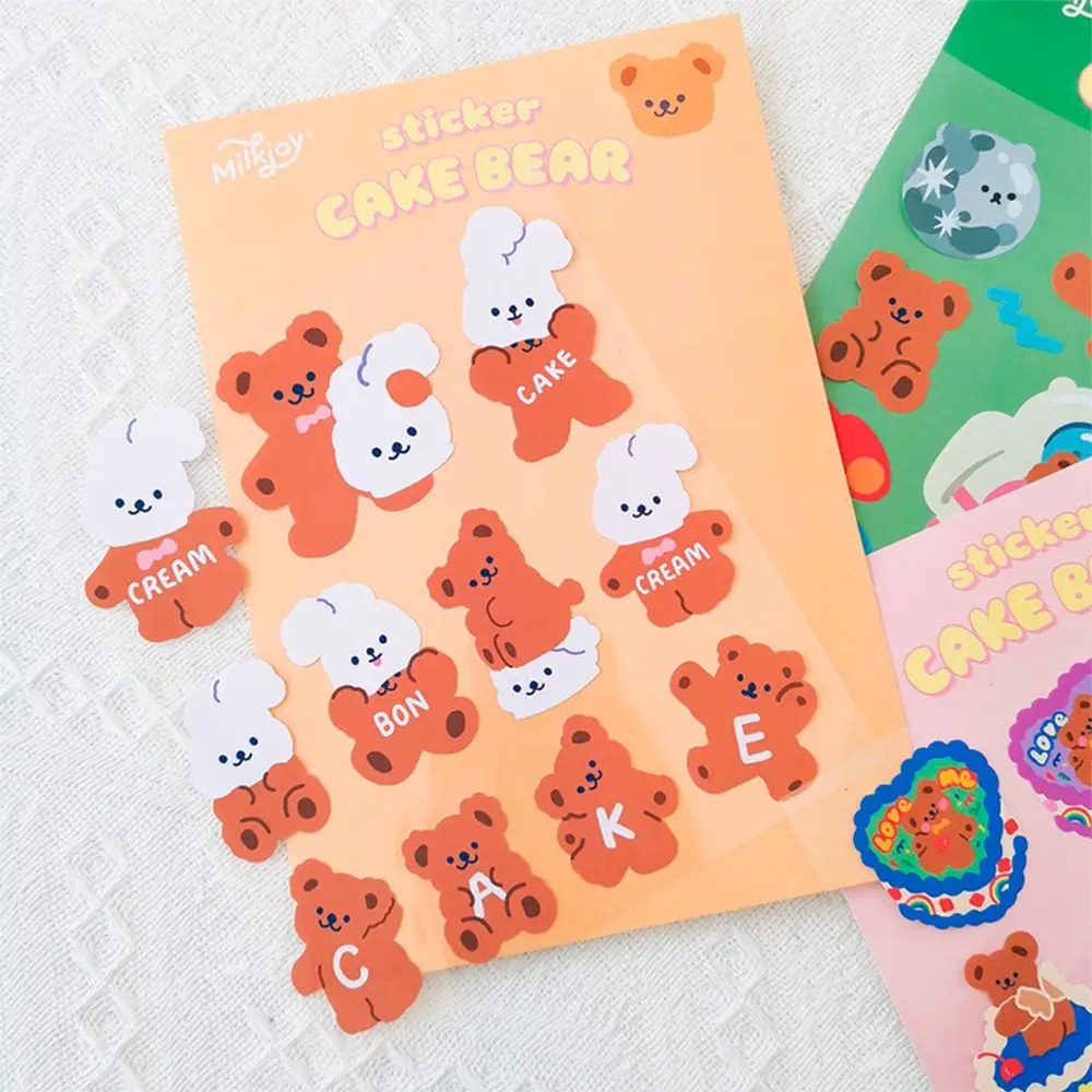 

Adhesive Journaling Stationery Sweet Bear Stickers DIY Hand Account Decoration Kawaii Stationary Sticker Scrapbooking