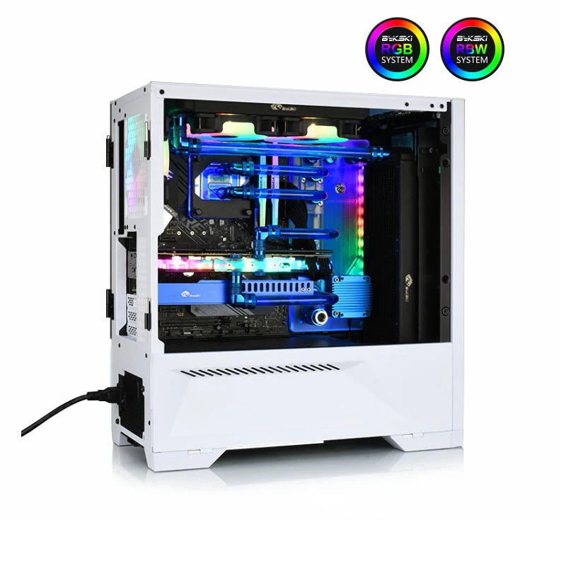 Чехол для водной платы Bykski чехол с водяным охлаждением 12 В RGB / 5 освещение шасси Lian