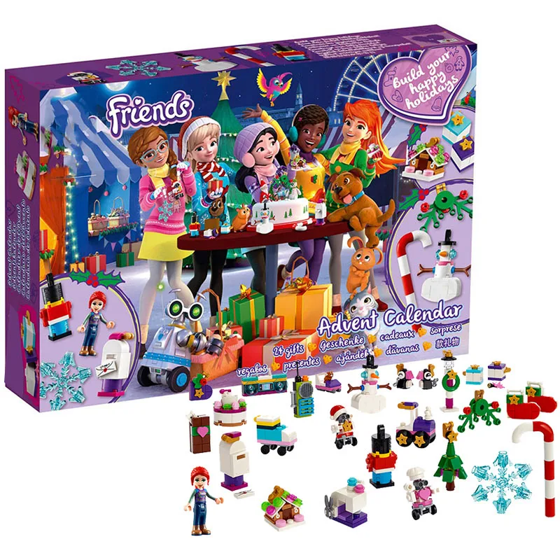 

Friends Advent Calendar Star Space Warsing City compatible 11445 11014 Christmas Toys Gift For Children Building Block Bricks