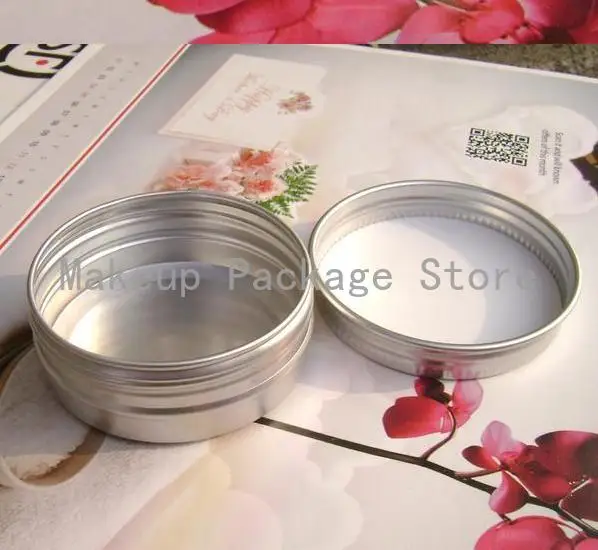 

10g/15g/20g/30g/50g refillable empty round aluminum metal tin cans bottle with lids , cosmetic cream container box aluminum jar