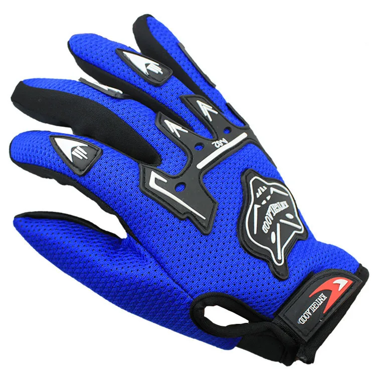 Adult blue Георгем студенческие Детские велосипедные перчатки Guantes Ciclismo Мужские Спортивные Перчатки для фитнеса, тренажерного зала, MTB, велосипедные перчатки с полным пальцем, велосипедные перчатки - Цвет: Adult blue