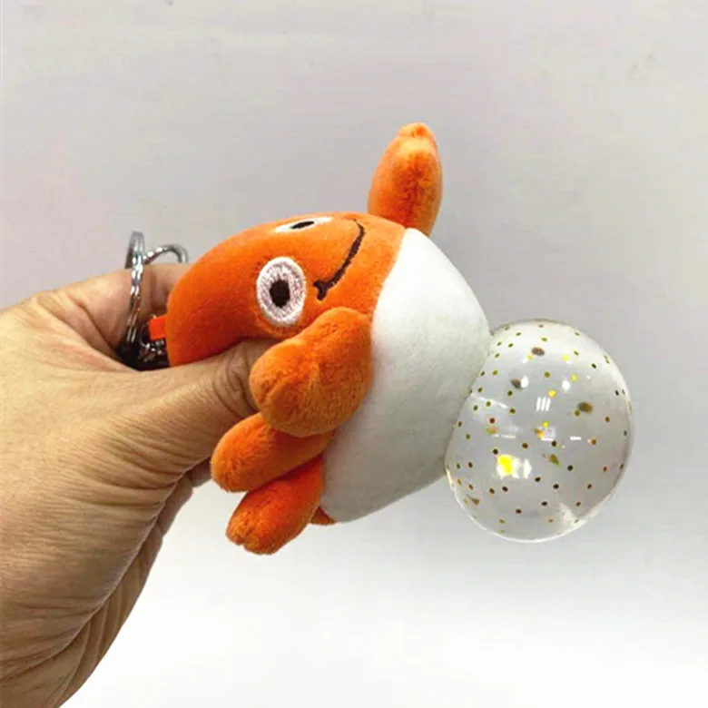 

Creative Relief Ball Pinching Keychain Pendant Dinosaur Crab Whale Plush Doll Key Chain Friend Gift Pack Decoration Keyring