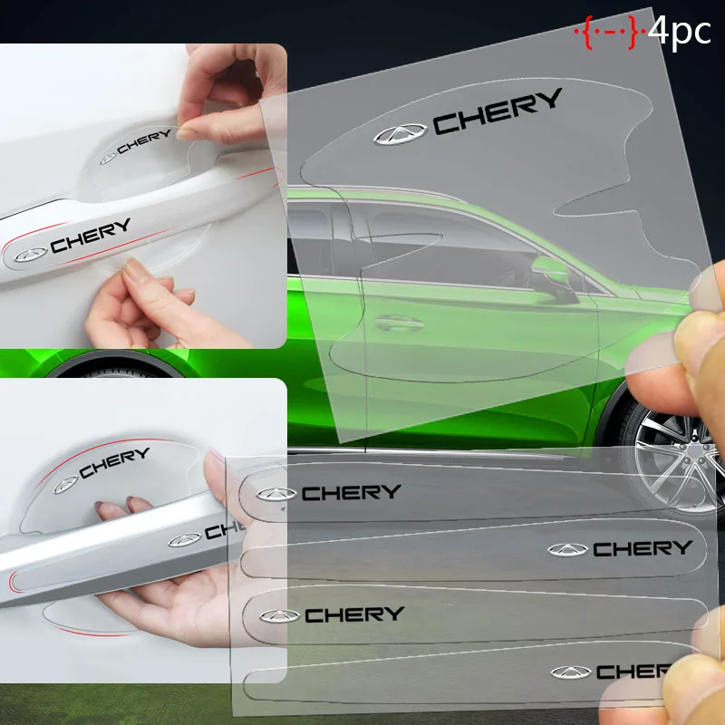 8 шт. прозрачная наклейка на дверную ручку защитная пленка наклейки для Chery Tiggo 2 3 qq