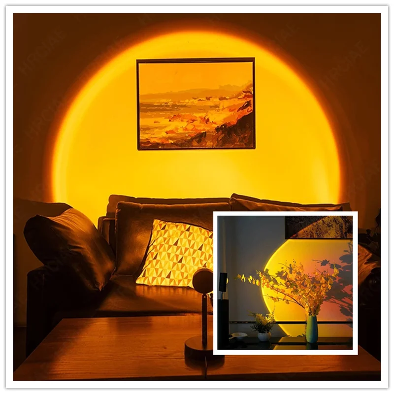 

LED Sunset Light Children Adult Projection Lamp Night Light Bar Cafe Living Room Decoration Atmosphere Light