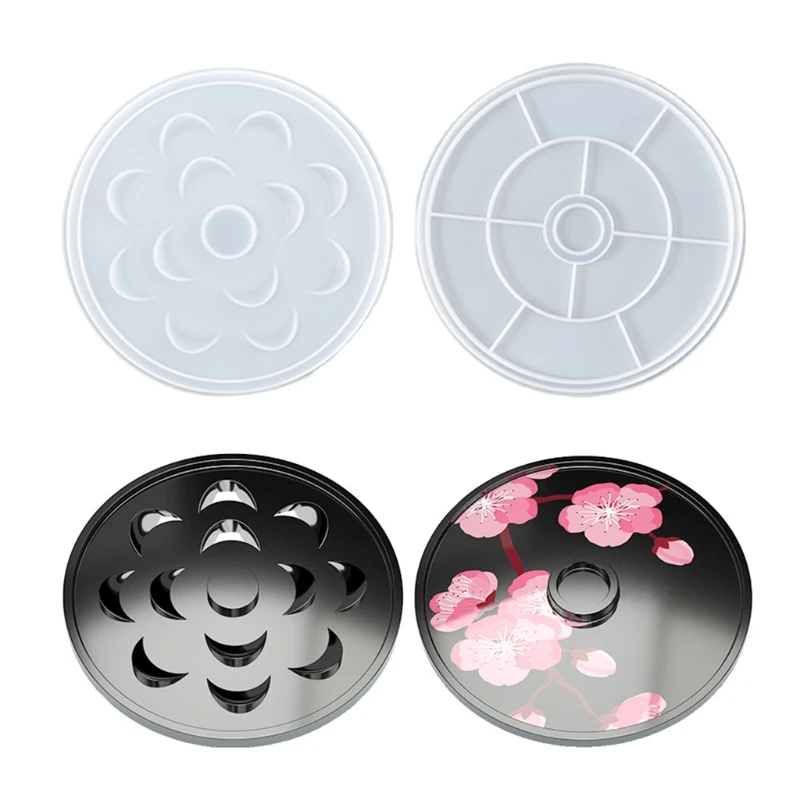 

1 комплект круглый ящик для хранения ресниц эпоксидная смола, форма с крышкой ресницы держатель Дисплей чехол литья DIY силиконовая форма