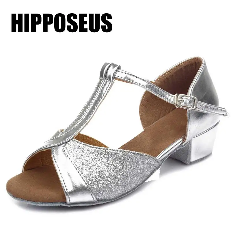 Туфли женские профессиональные для латиноамериканских танцев на низком каблуке