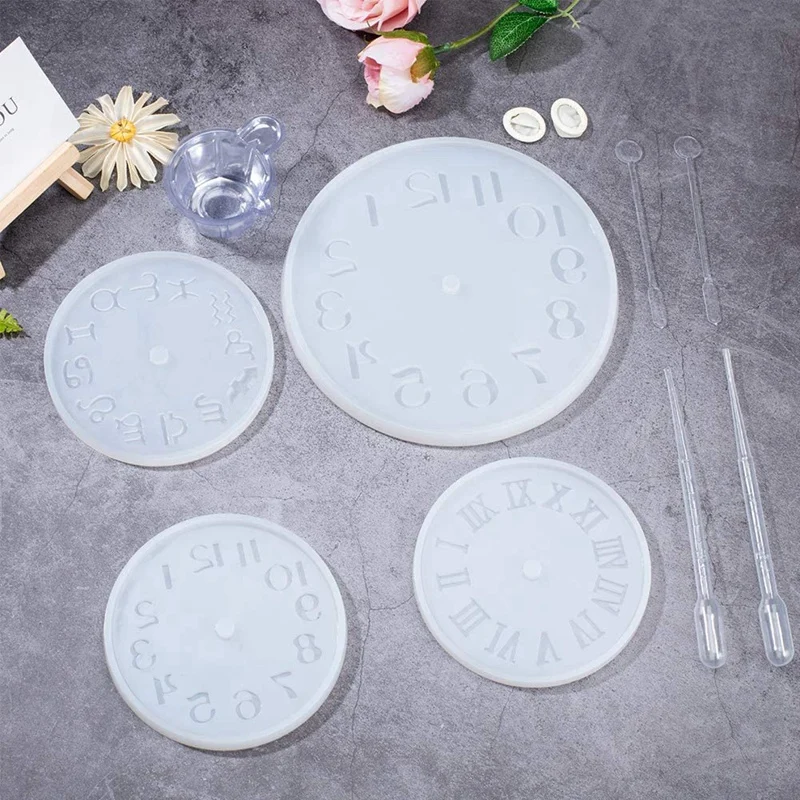 Форма для часов из смолы форма созвездий с римскими цифрами силиконовая