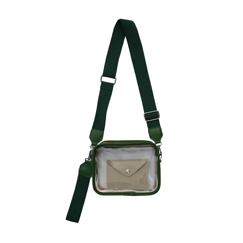 

2021 PVC Transparent Small Men handbag 2pcs set Mini shoulder bags Fashion Cool Cross Body Bag for phone High quality Man bag