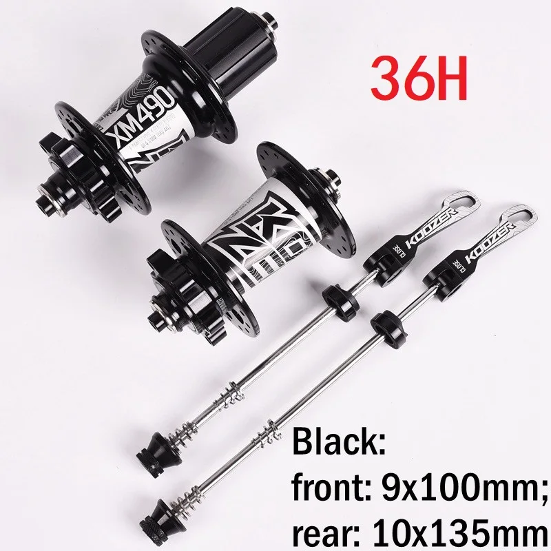 XM490 8-9-10-11Speed MTB горный велосипед ступица 2-4 подшипник 9*100 мм 10*135 мм Передняя Задняя Hubset 28-32-36 отверстие велосипедный дисковый тормоз ступица - Цвет: 36H 1Set