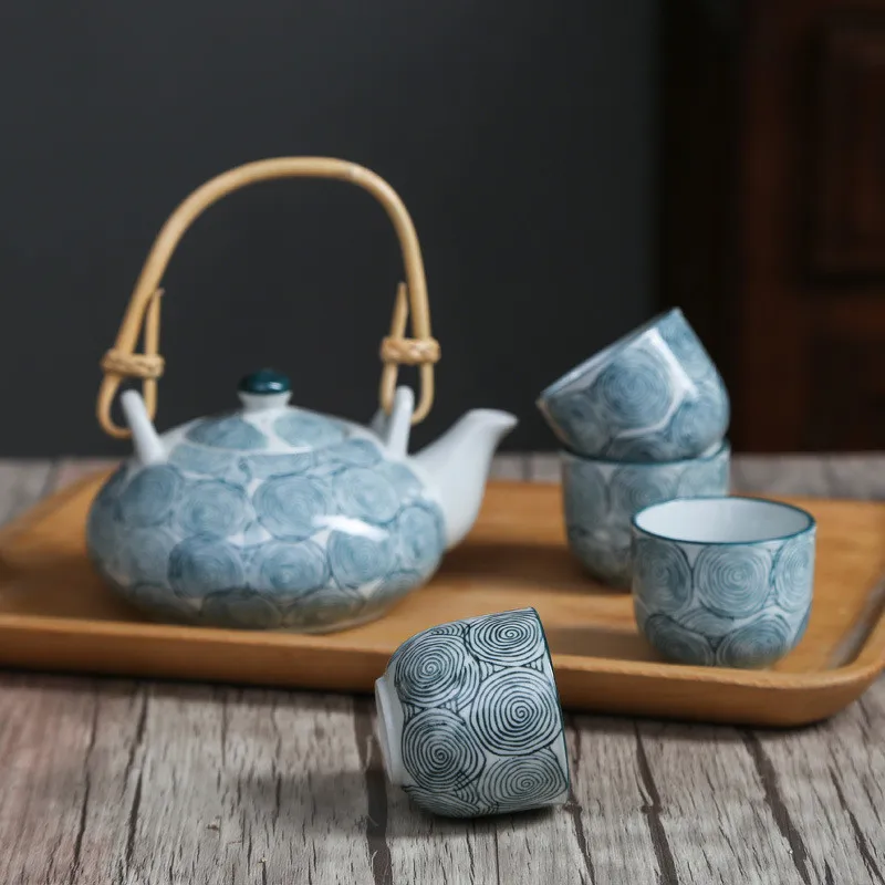 

Japanese Style Tea Pot Cup One Set Teaware Set Ceramics Teacup Set Home Teapot Mug Cups Dropshipping