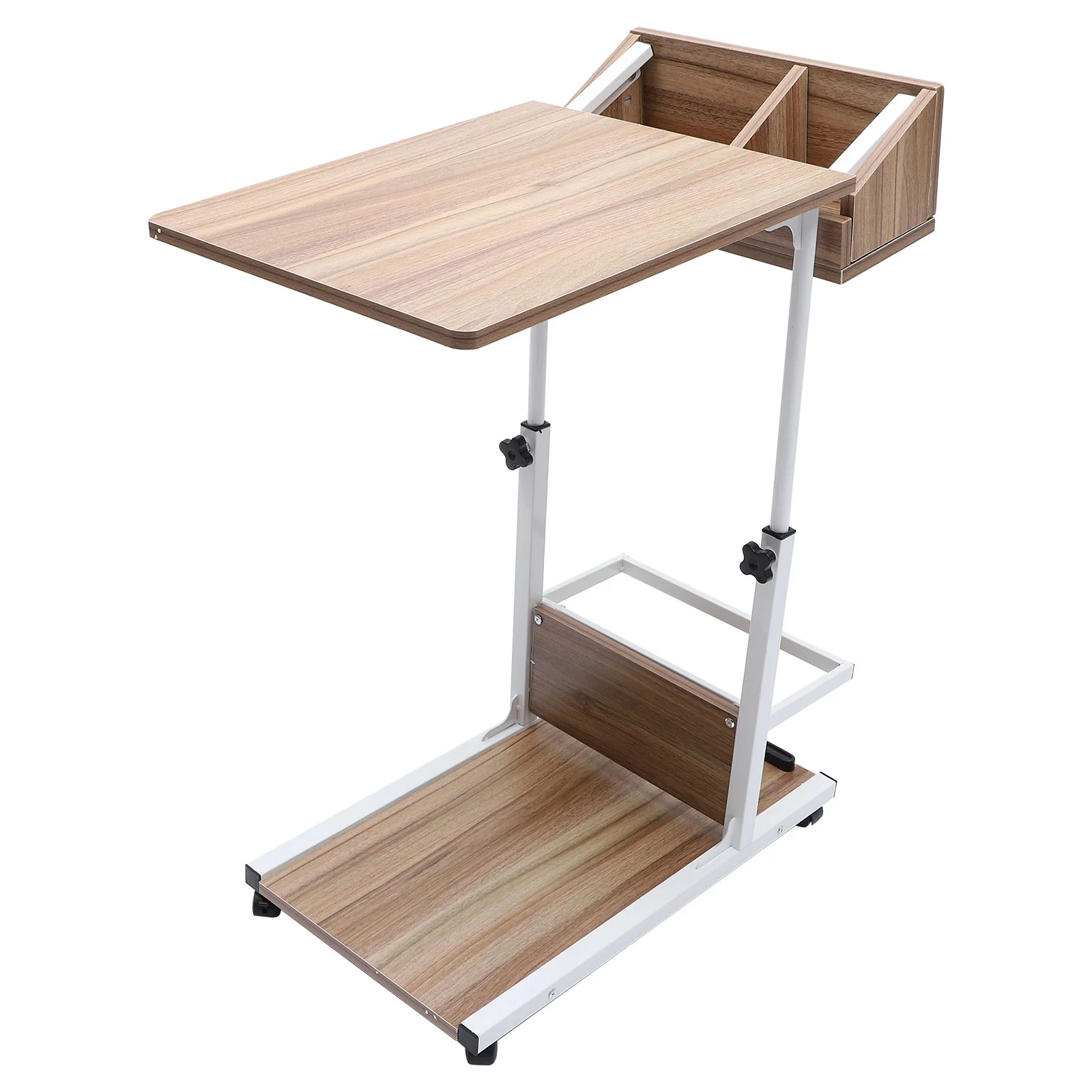 

1pc Creative Living Room Beside Table Multipurpose Bedside Table Brown