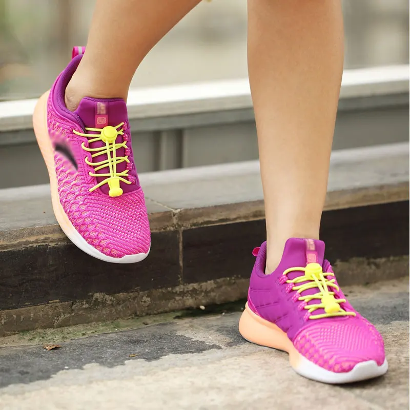 Эластичные и светоотражающие шнурки для обуви BYEPAIN без завязывания 1 пара с