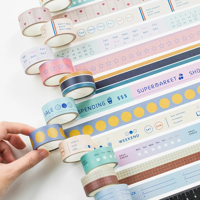 

6PCS/LOT the plan keeps up with the change series sticker DIY sticker paper decorative tape paper masking tape washi tape