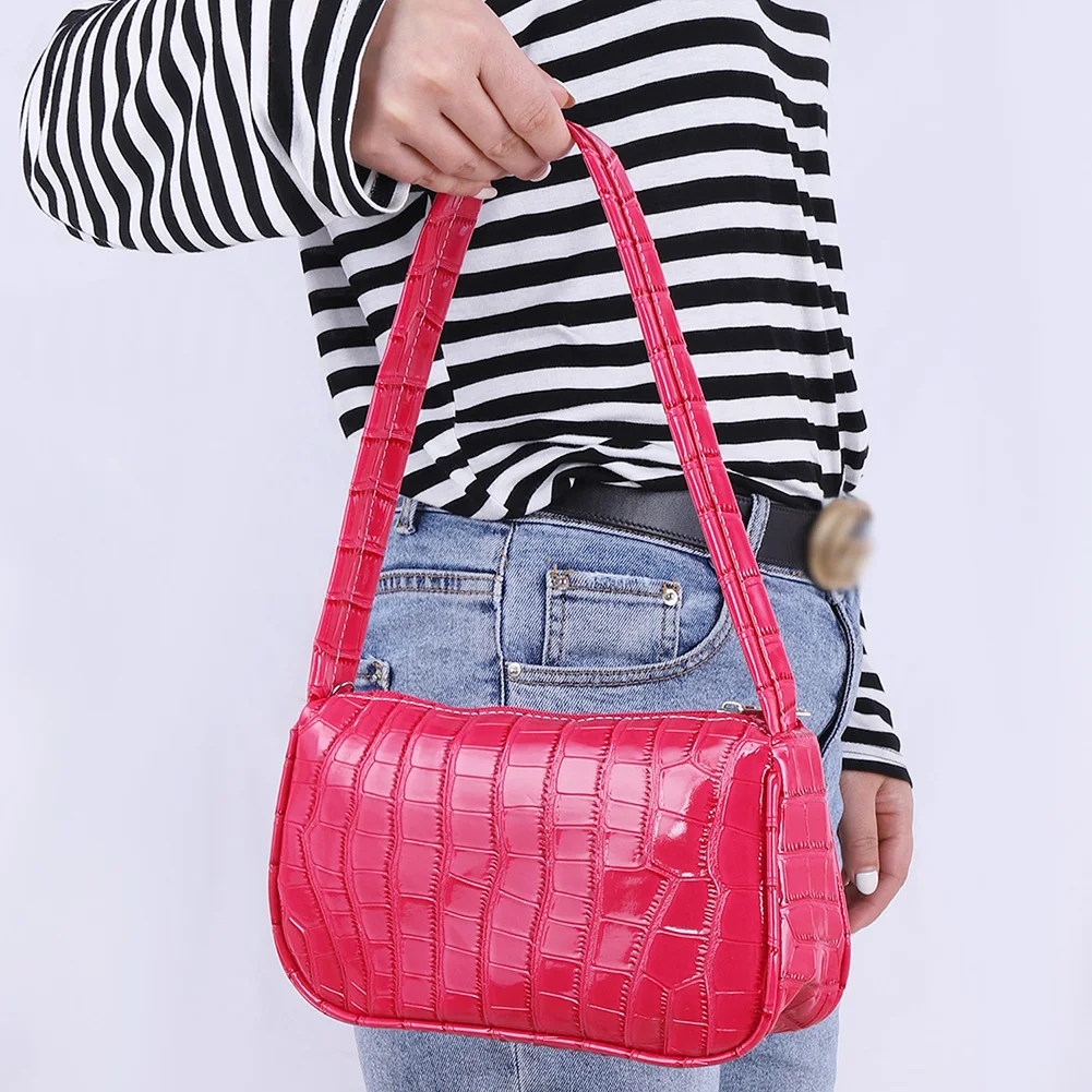 

Women's Bag Fashion Alligator Pattern Solid Color Shoulder Underarm Shopper Bag Casual Female PU Leather Luxury Designer Handbag